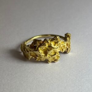 טבעת אבן מתכת פליז המסה של המתכת וקיבוע מהמם